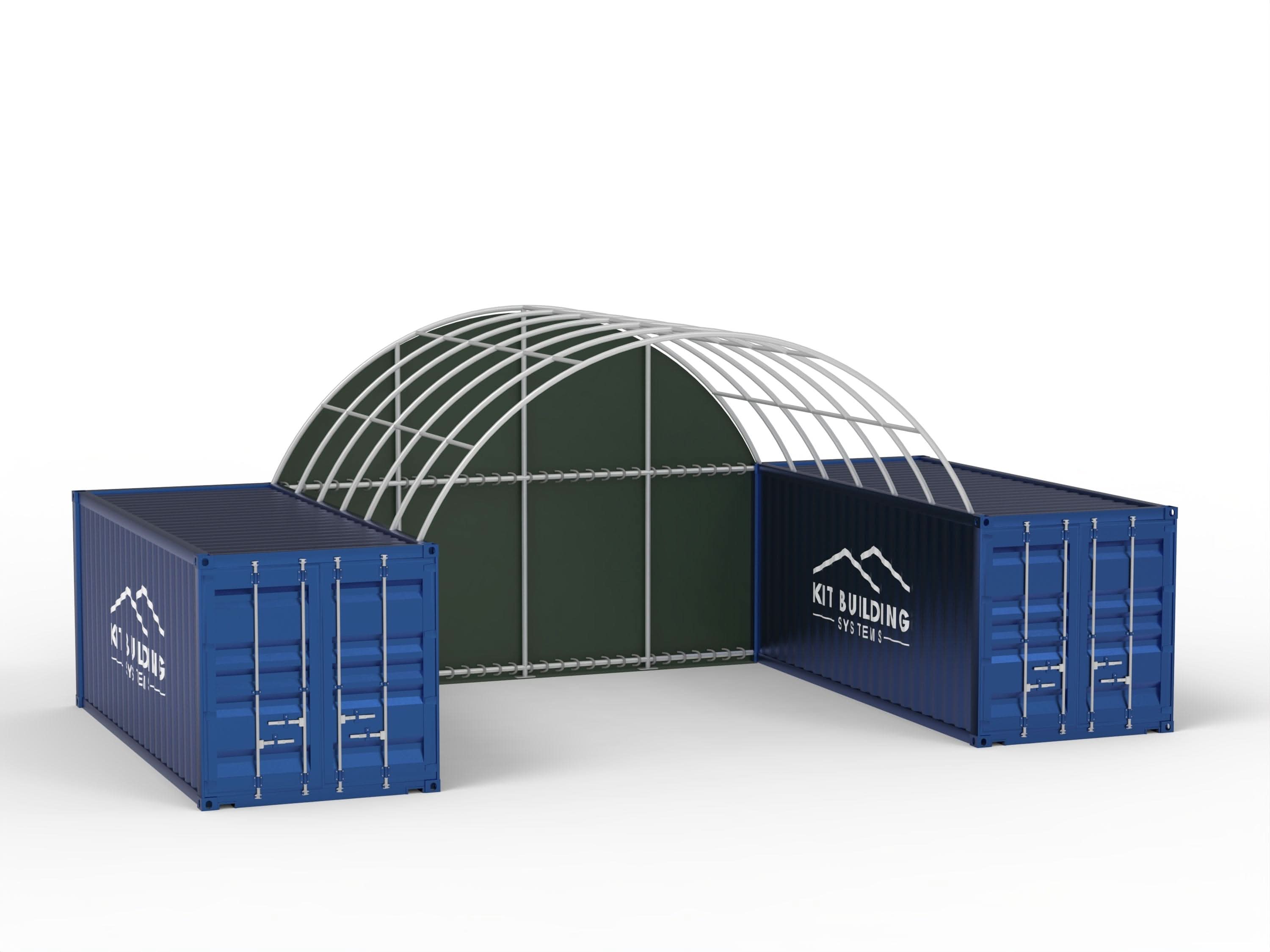 Geschlossene Rückwand für Container-Vordächer