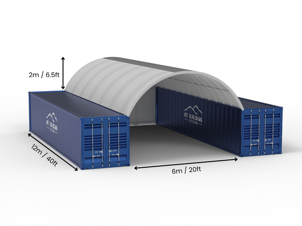 6m (20ft) Spannweite | Container-Vordächer 20ft Breite, 6,5ft Höhe (6m x 2m)