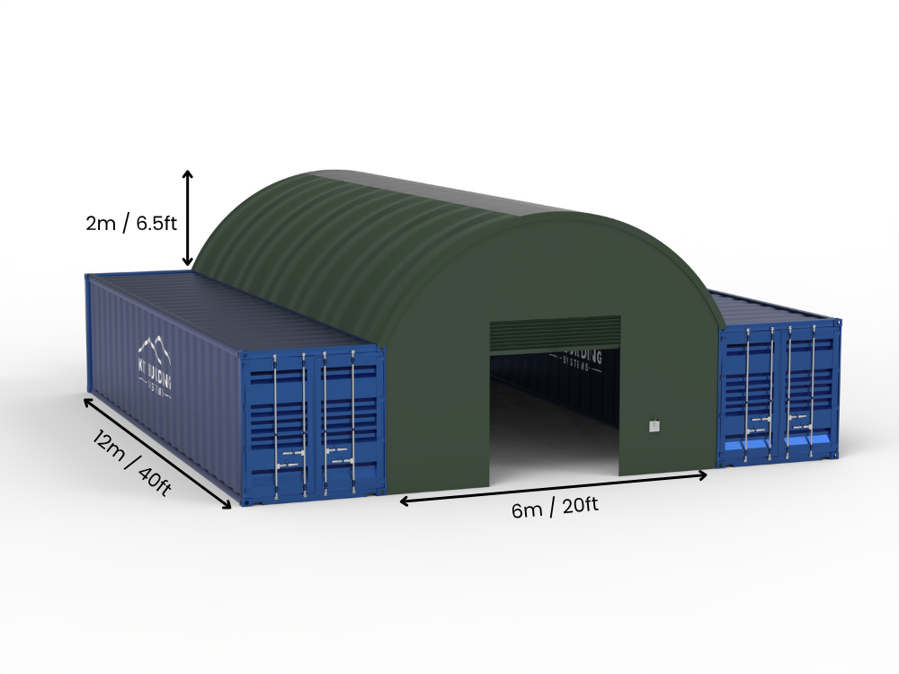 6m (20ft) Spannweite | Container-Vordächer 20ft Breite, 6,5ft Höhe (6m x 2m)