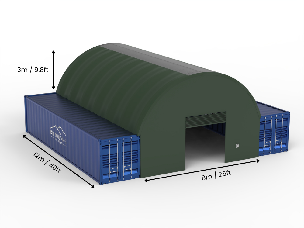 8m (26ft) Spannweite | Container-Vordächer 26ft Breite, 10ft Höhe (8m x 3m)
