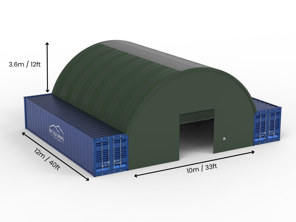 10m (33ft) Spannweite | Container-Vordächer - 33ft x 12ft (10m x 3,6m)
