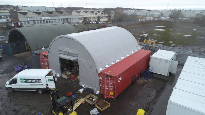 Container&shy;überdachung (10m x 12m x 3.6m)
