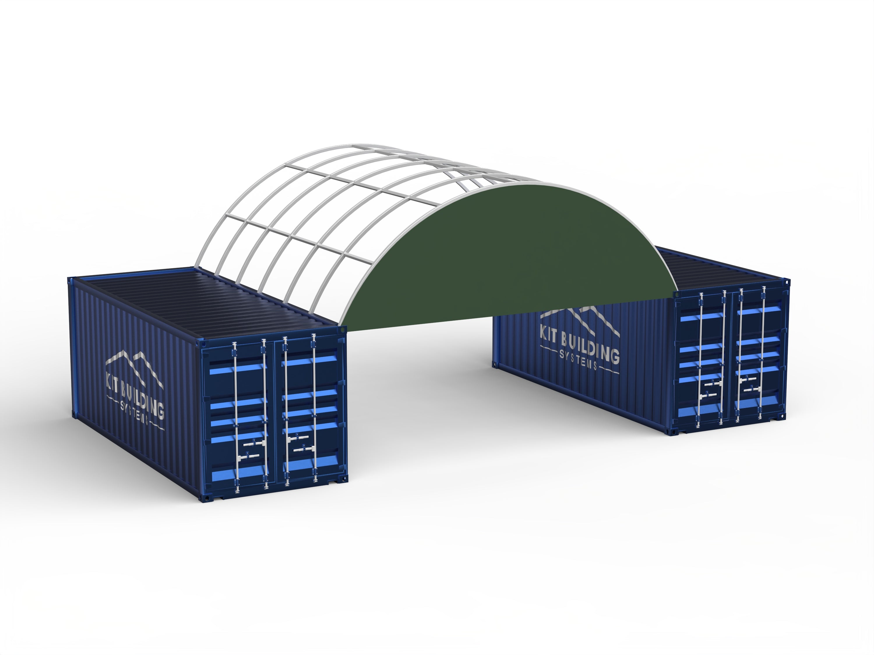 Geschlossene Rückwand für Container-Vordächer