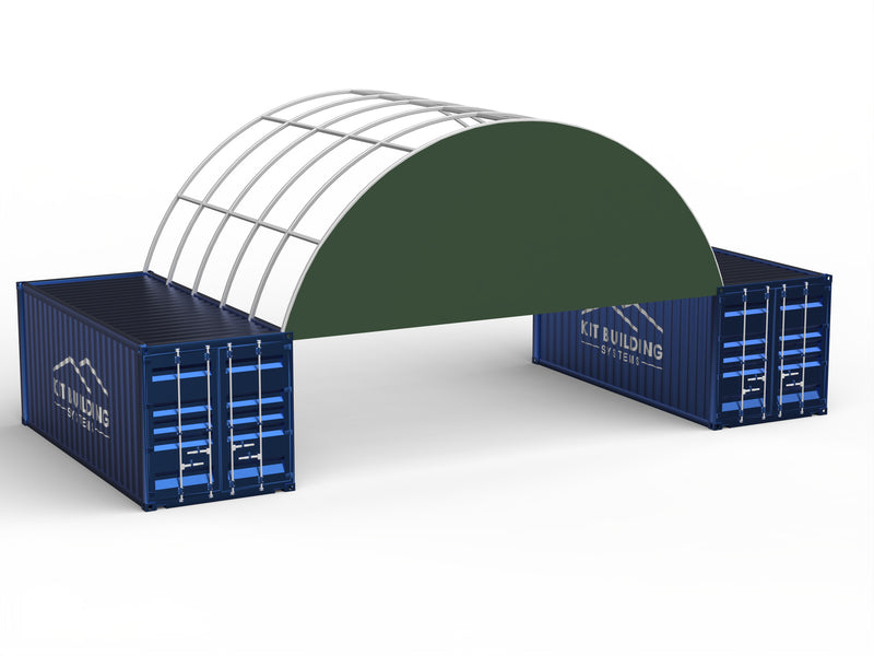 Geschlossene Rückwand für Container-Vordächer