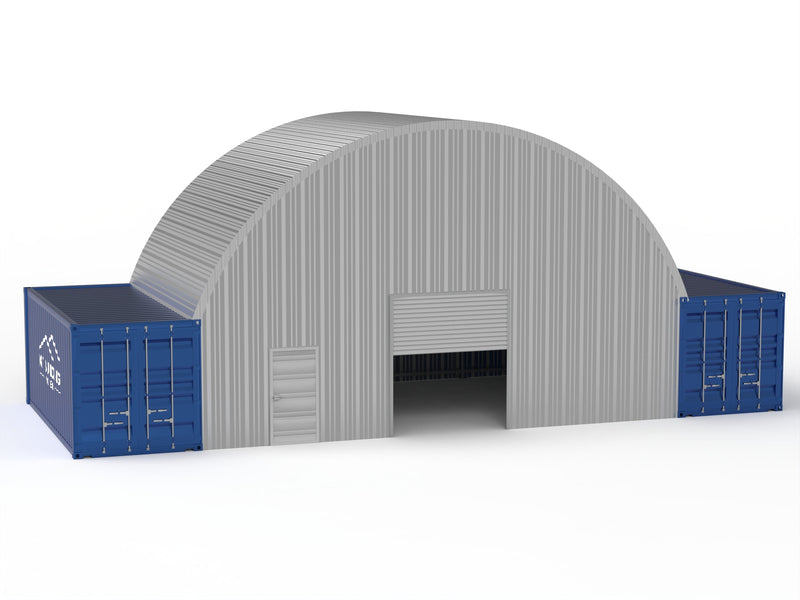 Auvents en acier pour conteneurs - 33 pieds x 20 pieds x 12 pieds (10 m x 6 m x 3,6 m)