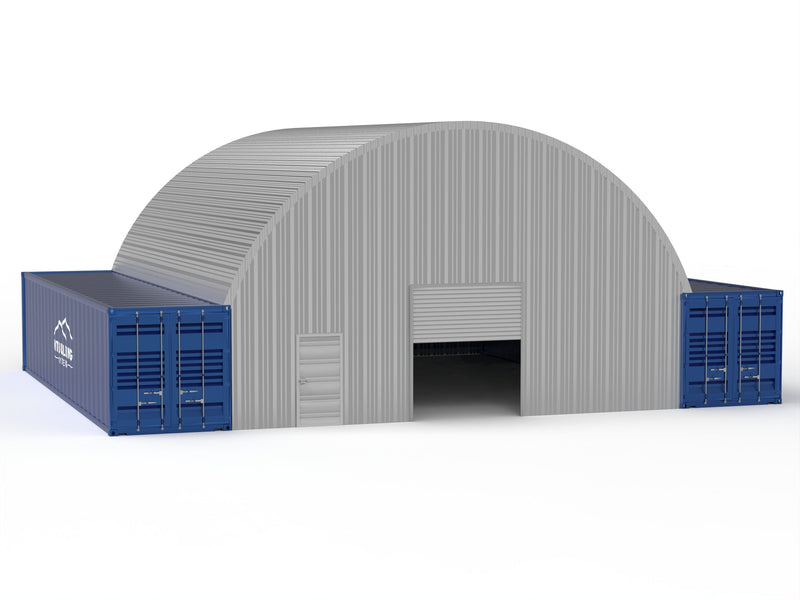Auvents en conteneurs en acier - 10m x 12m x 3.6m (33ft x 40ft x 12ft)
