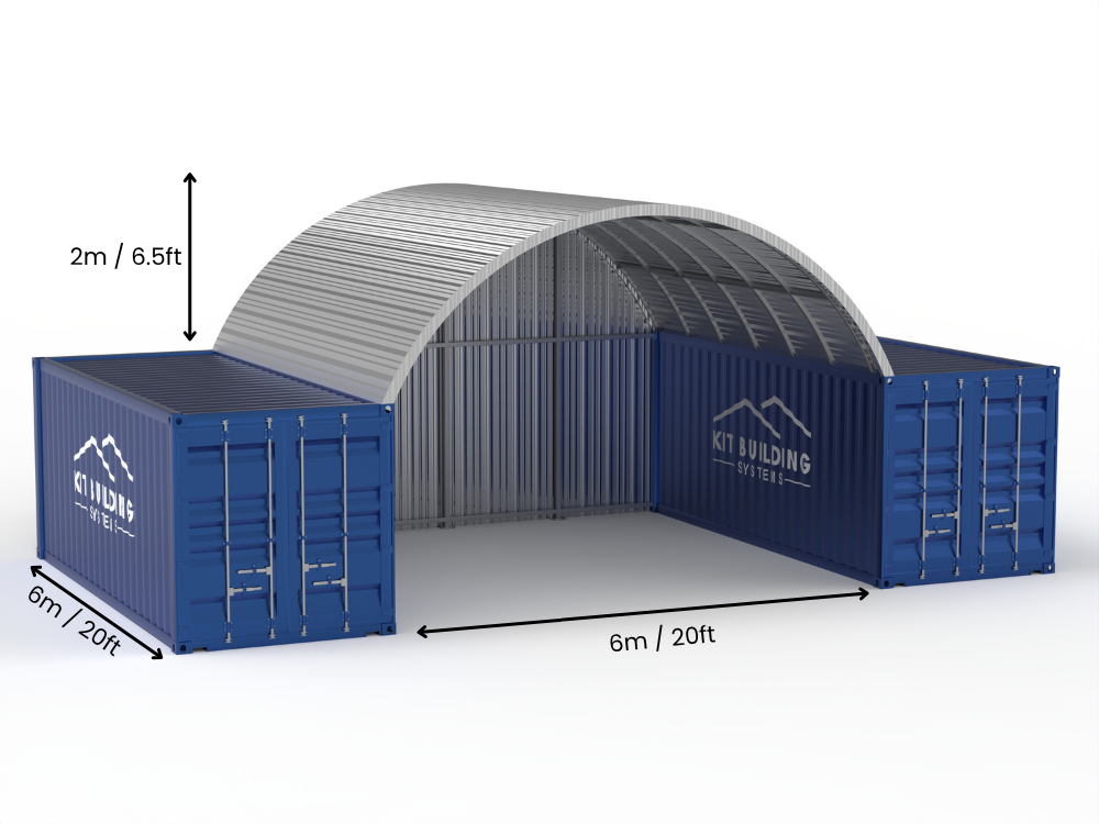 8m (26ft) Spannweite | Stahlcontainer-Vordächer 26ft Breite, 10ft Höhe (8m x 3m)