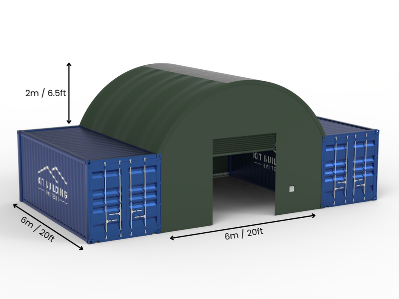 6m (20ft) Spannweite | Container-Vordächer 20ft Breite, 6,5ft Höhe (6m x 2m)
