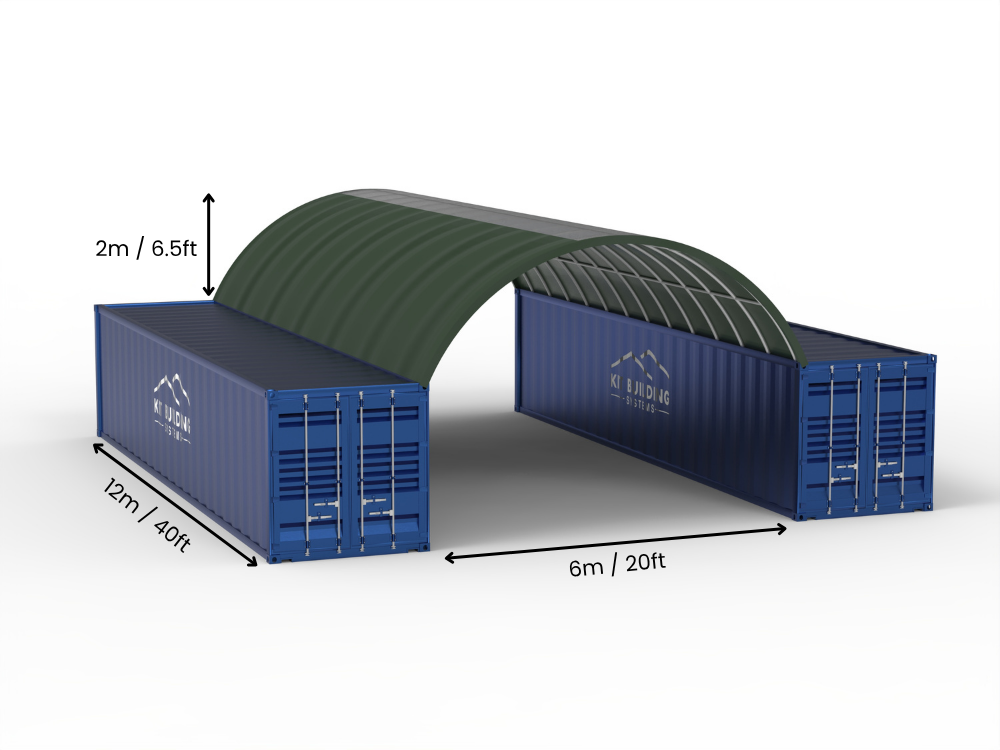 6m (20ft) Spannweite | Container-Vordächer 20ft Breite, 6,5ft Höhe (6m x 2m)