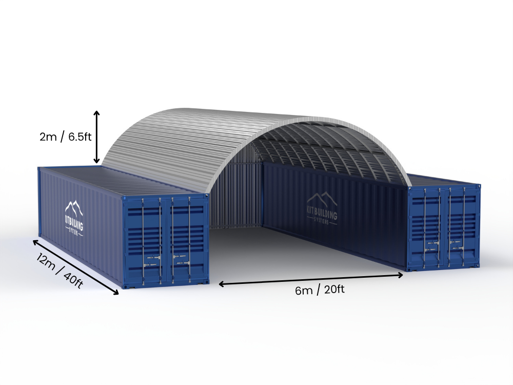 8m (26ft) Spannweite | Stahlcontainer-Vordächer 26ft Breite, 10ft Höhe (8m x 3m)