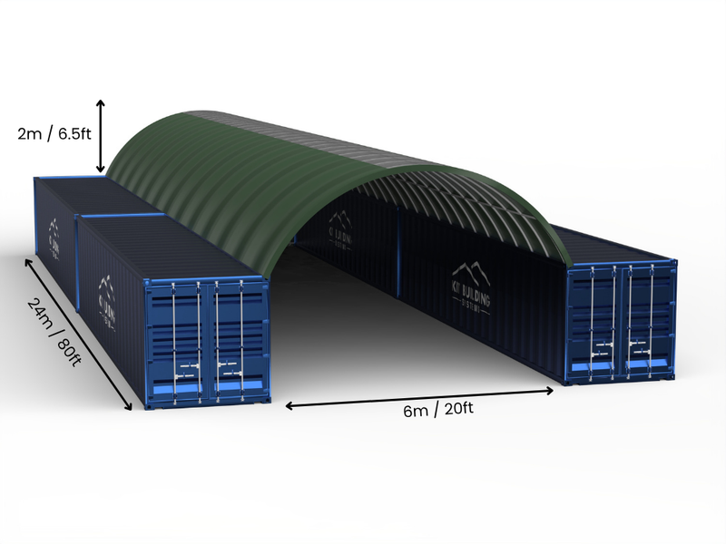 6m (20ft) Spannweite | Container-Vordächer 20ft Breite, 6,5ft Höhe (6m x 2m)