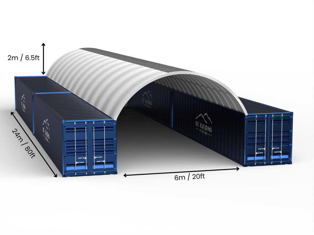 6m (20ft) Spannweite | Container-Vordächer 20ft Breite, 6,5ft Höhe (6m x 2m)