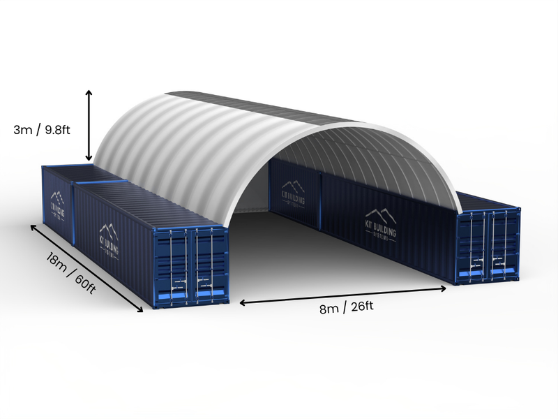 8m (26ft) Spannweite | Container-Vordächer 26ft Breite, 10ft Höhe (8m x 3m)