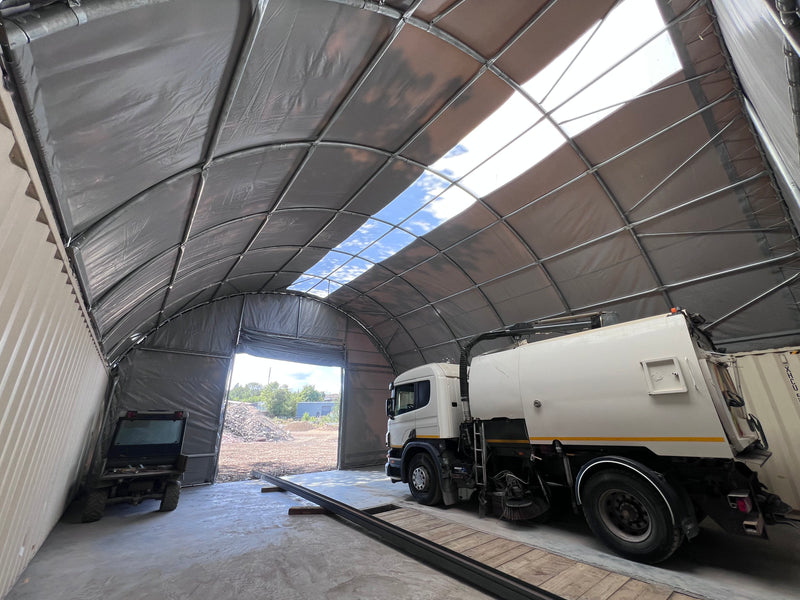 10m (33ft) Spannweite | Container-Vordächer - 33ft x 12ft (10m x 3,6m)