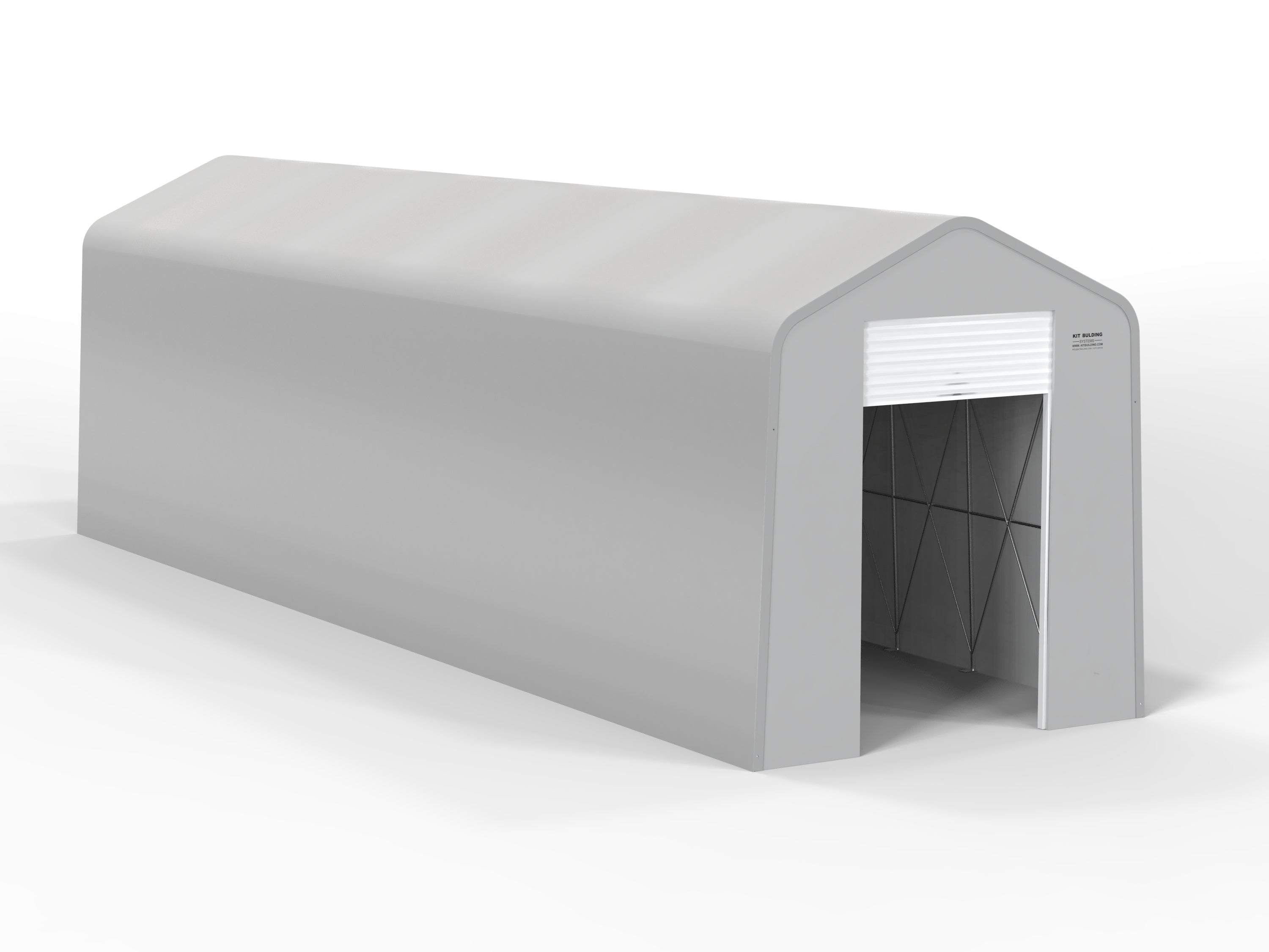 Kit Buildings 60ft x 18ft x 20ft (18x5.5x6m) / Automatic Metal Roller Shutter Lorry Shelters